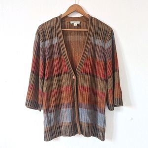 3/$25 Coldwater Creek Striped Cardigan